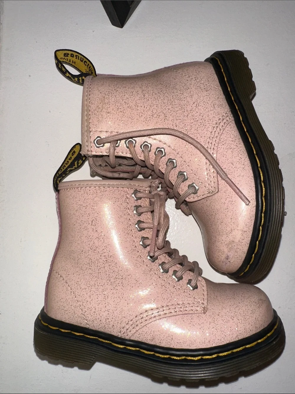 Dr Martens Pink Glitter Boots